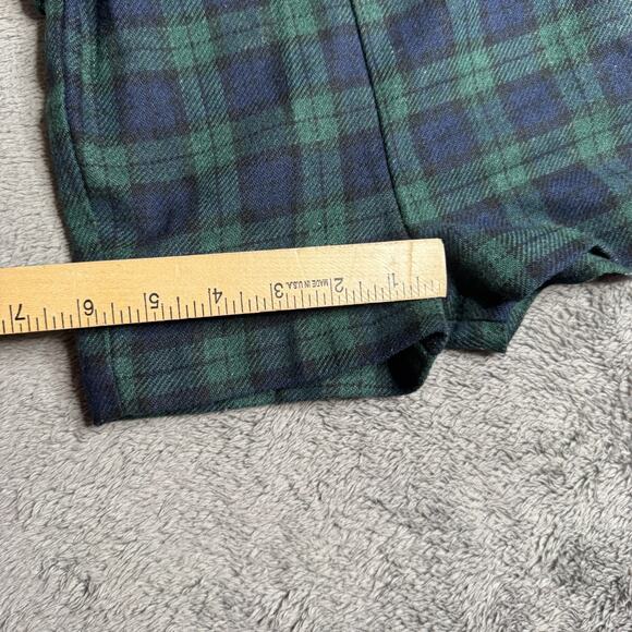 Imp Originals Inc Vintage Baby Romper Green Tartan Plaid Size 2 Toddler Holiday - Picture 4 of 6
